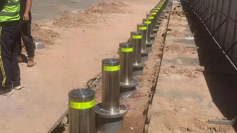 retractable bollard installation