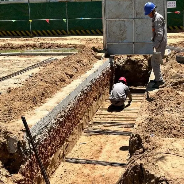 excavation for road blocker