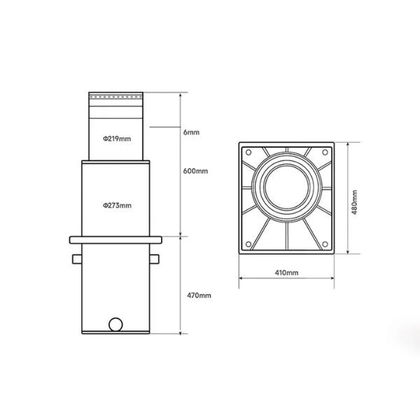 two-stage pneumatic bollard specification